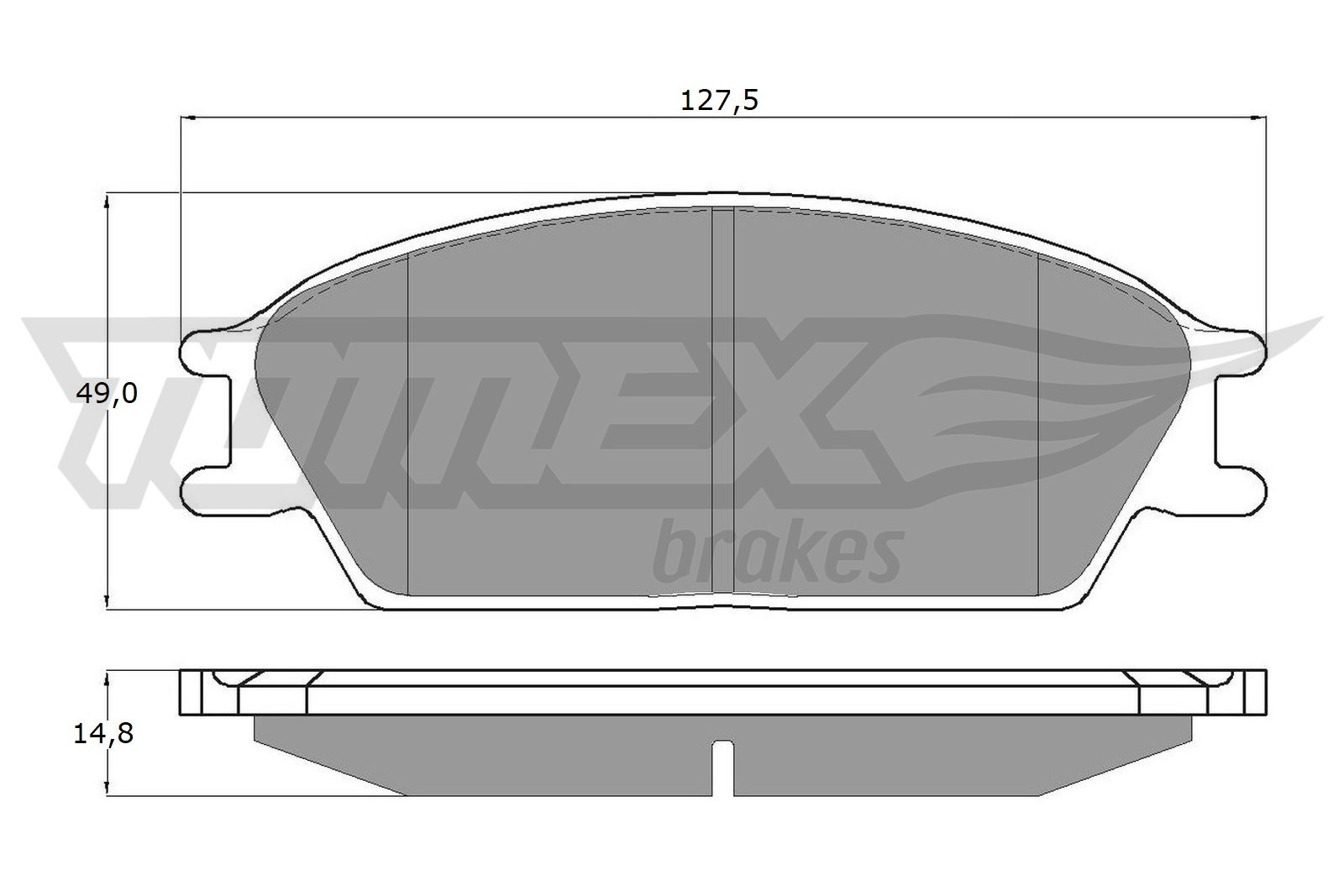 Sada brzdových platničiek kotúčovej brzdy TOMEX Brakes